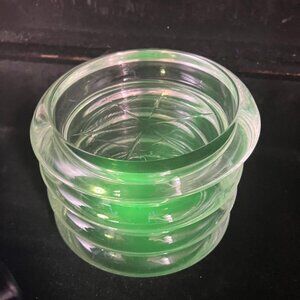 Set of 4 Manganese Glass Coasters 1950's